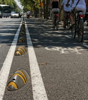 Traffic separator made from PVC waste Traffic separator