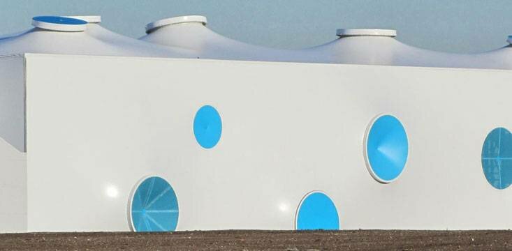 White tent + turquoise bullet